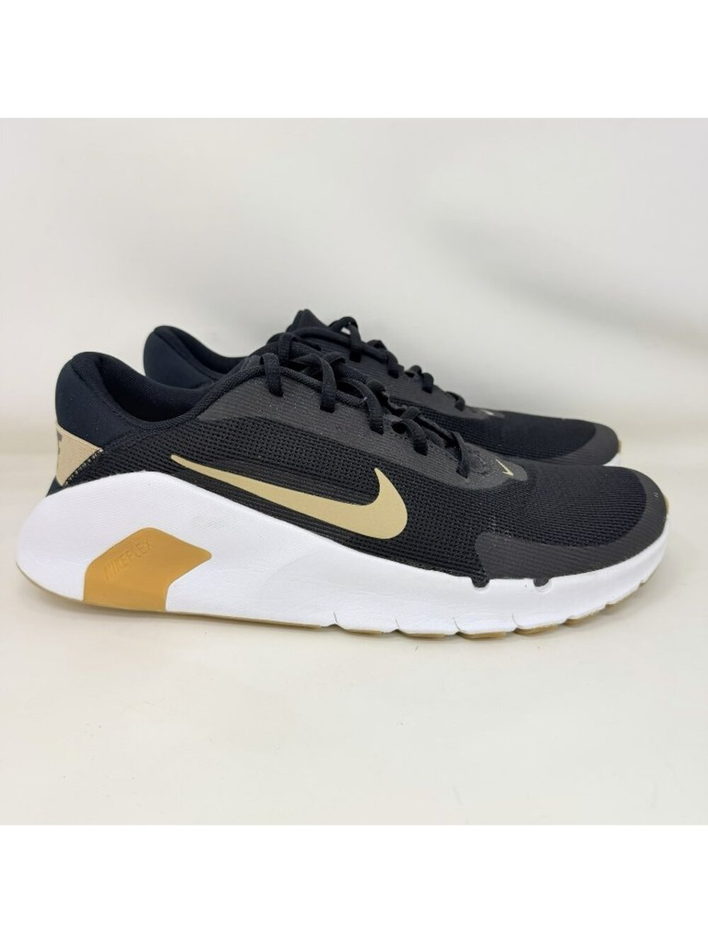Nike Flex Train Athletic Shoes Black Gold Men’s Size 12